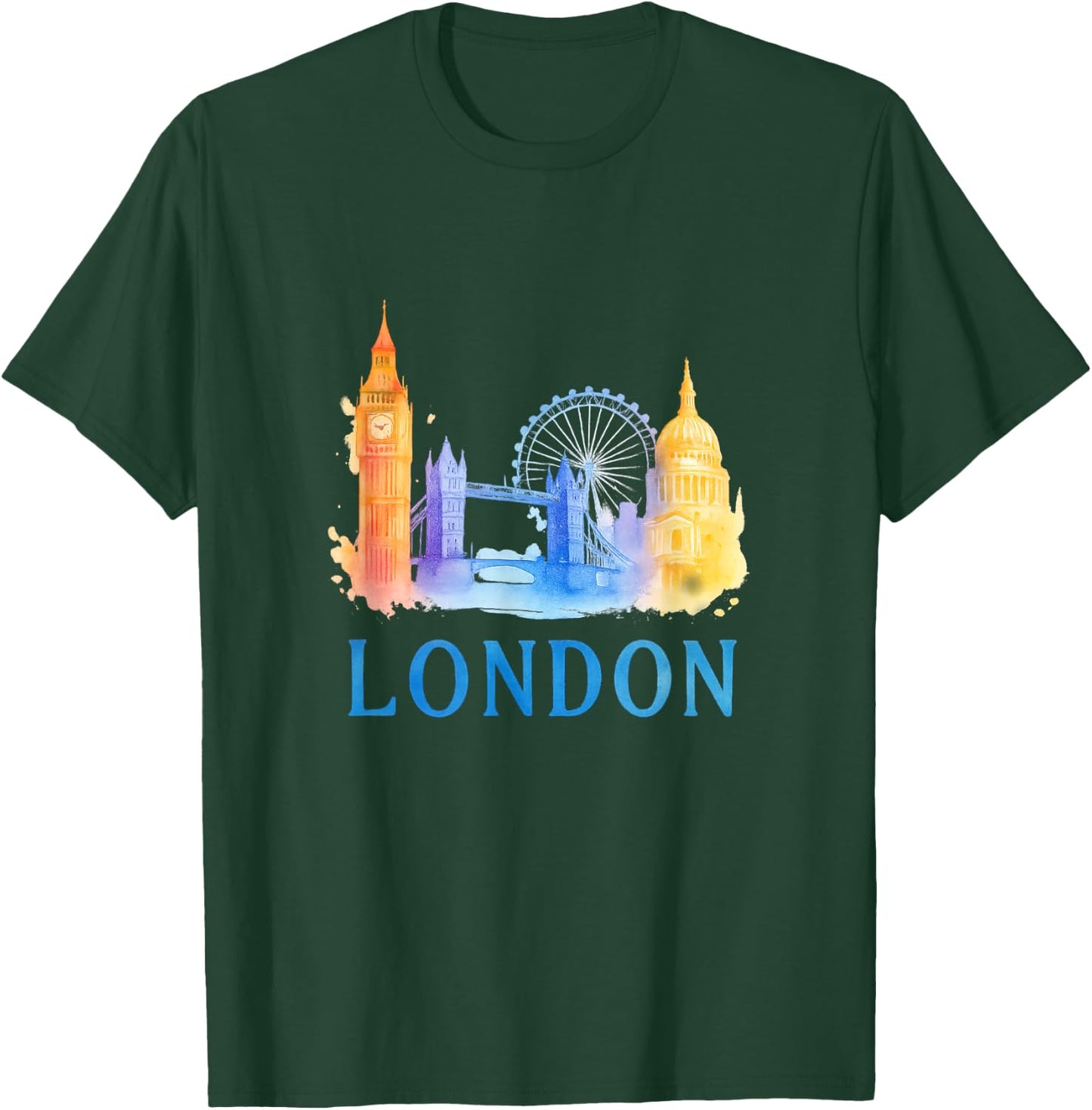 London Skyline–Big Ben-Tower Bridge-London Eye T-Shirt - T-Shirt | Forest