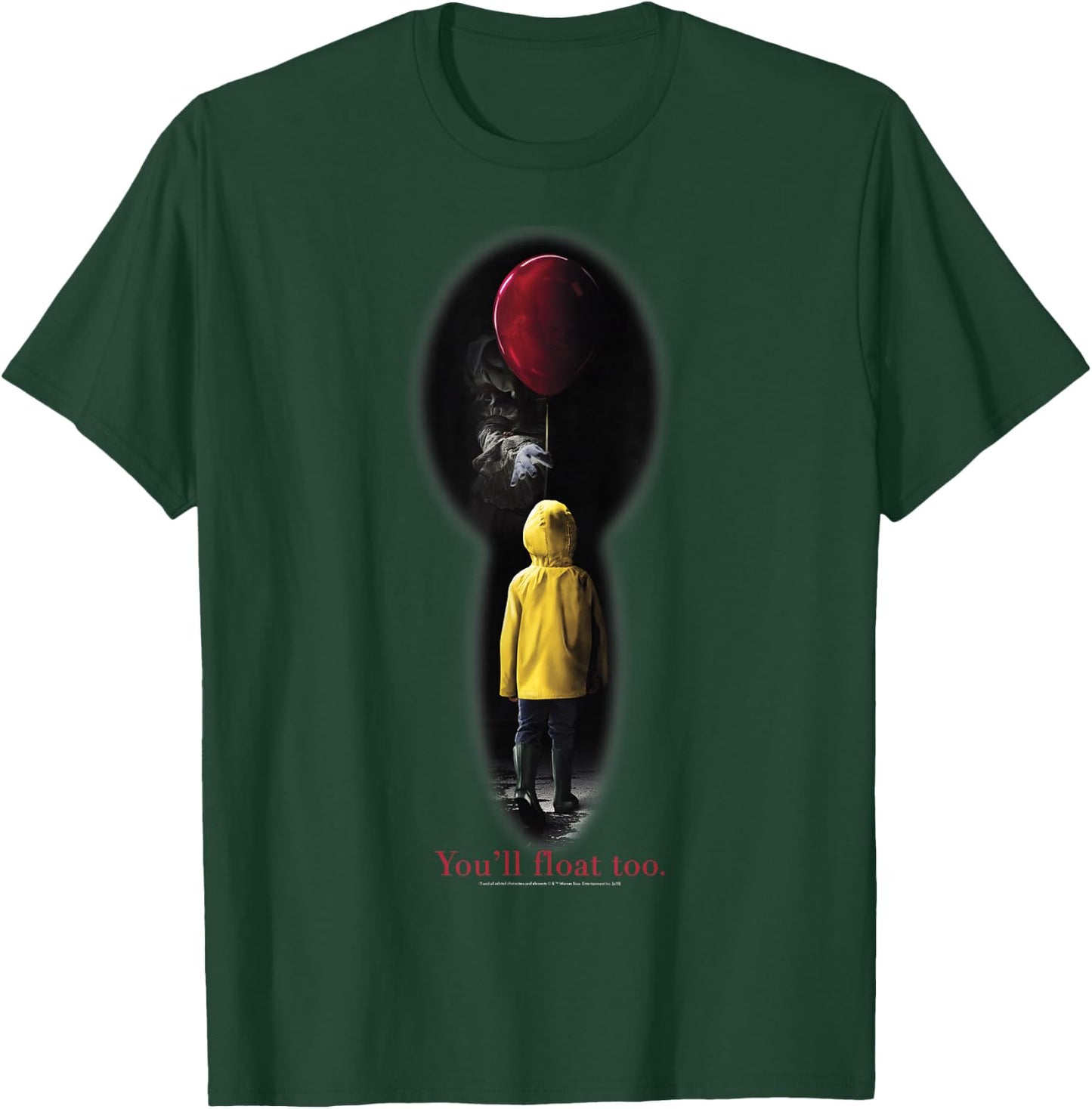 IT Movie Georgie Red Balloon You'll Float Too T-Shirt - T-Shirt | Forest