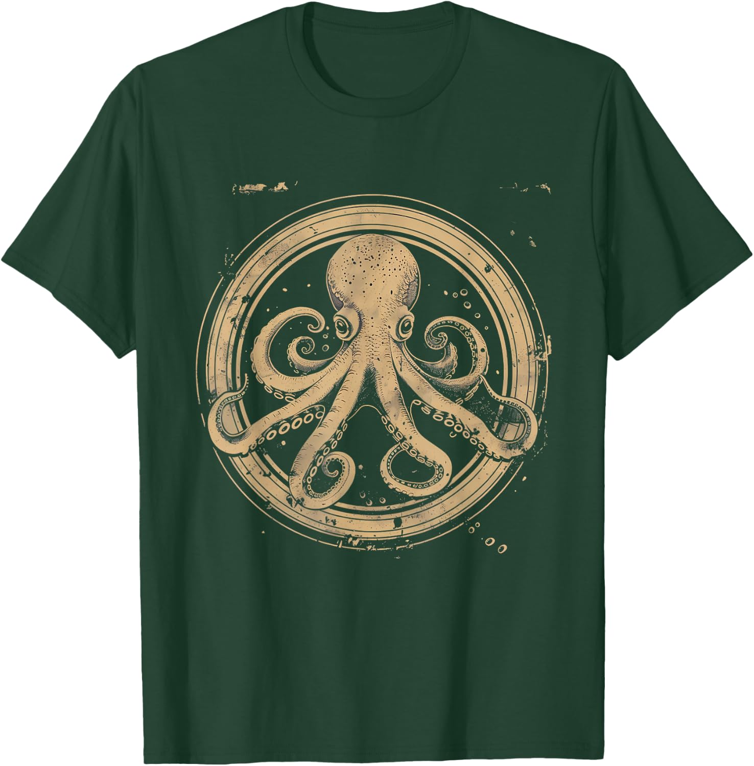 Octopus Artwork Marine Mammal Ocean Sea Animal Lover T-Shirt - T-Shirt | Forest