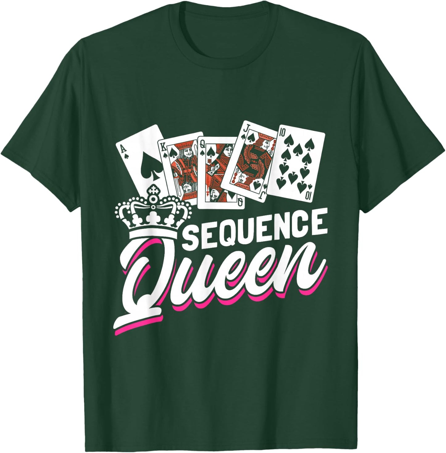 Sequence Card Game Lover | Card Player Strategy Design T-Shirt - T-Shirt | Forest