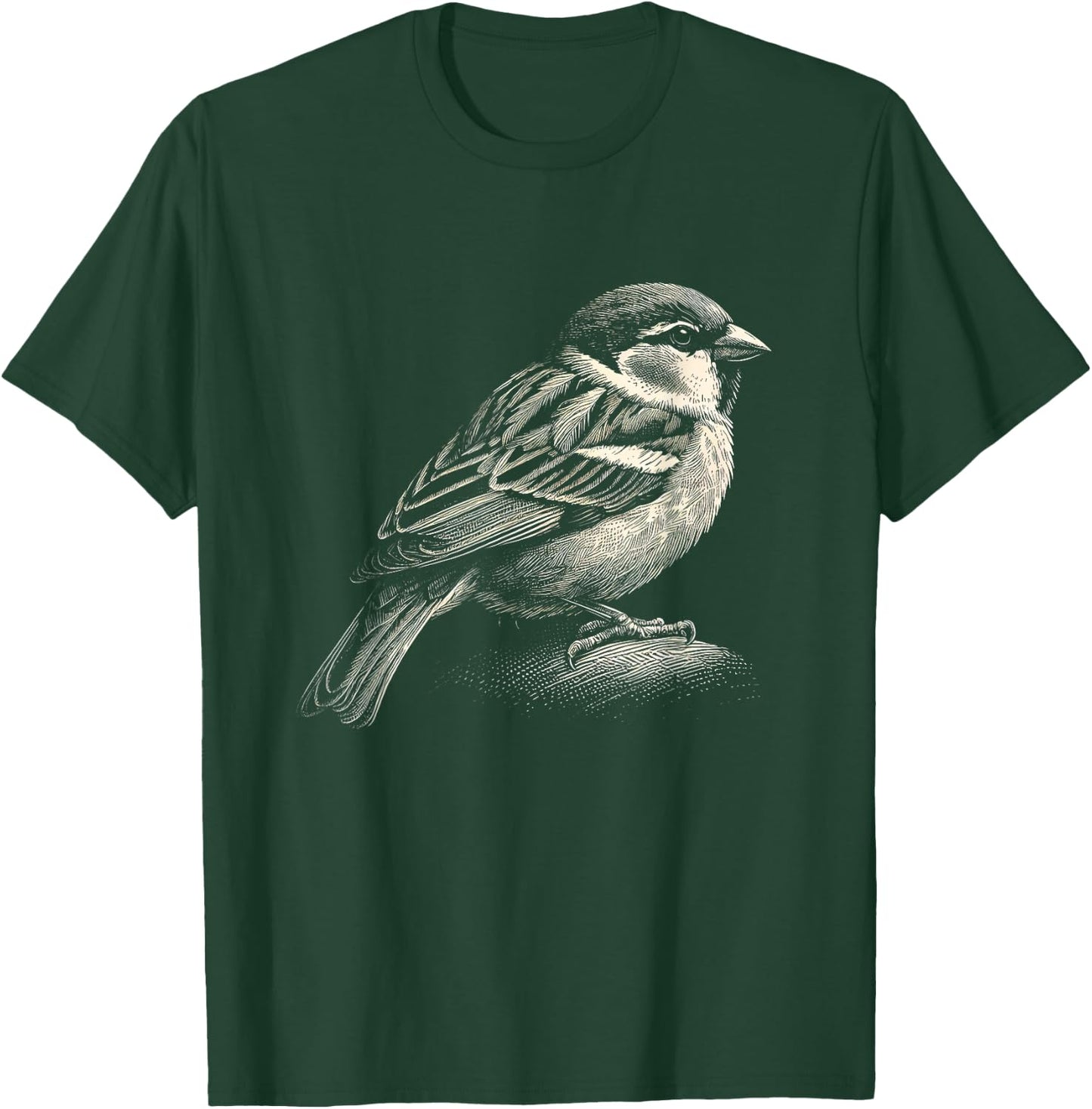 Sparrow Bird Graphic Art Design T-Shirt - T-Shirt | Forest