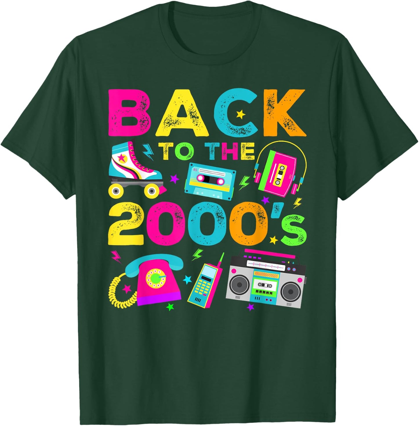 Back To 2000's 2000s Vintage Style 2000s Retro Party T-Shirt - T-Shirt | Forest
