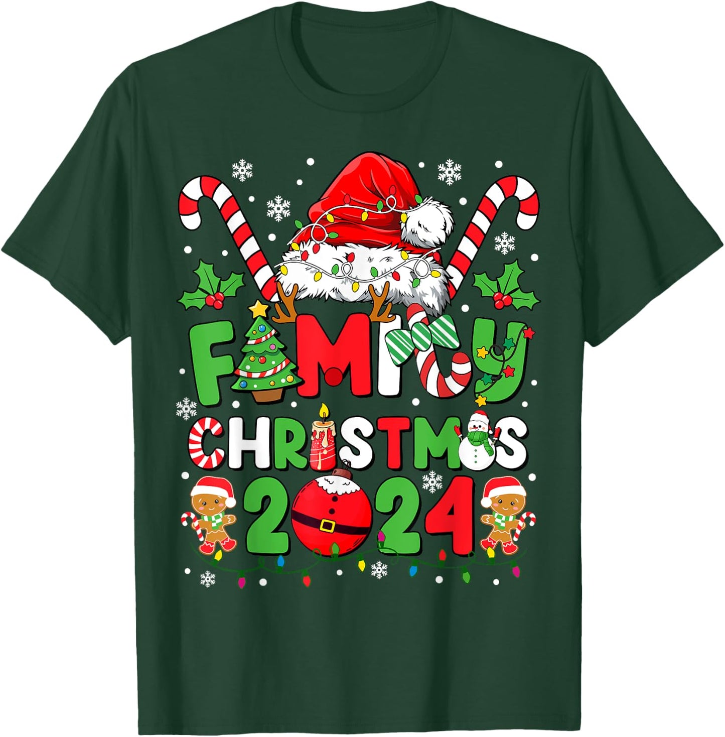 Christmas 2024 Family Matching Outfits Team Santa Elf Squad T-Shirt - T-Shirt | Forest