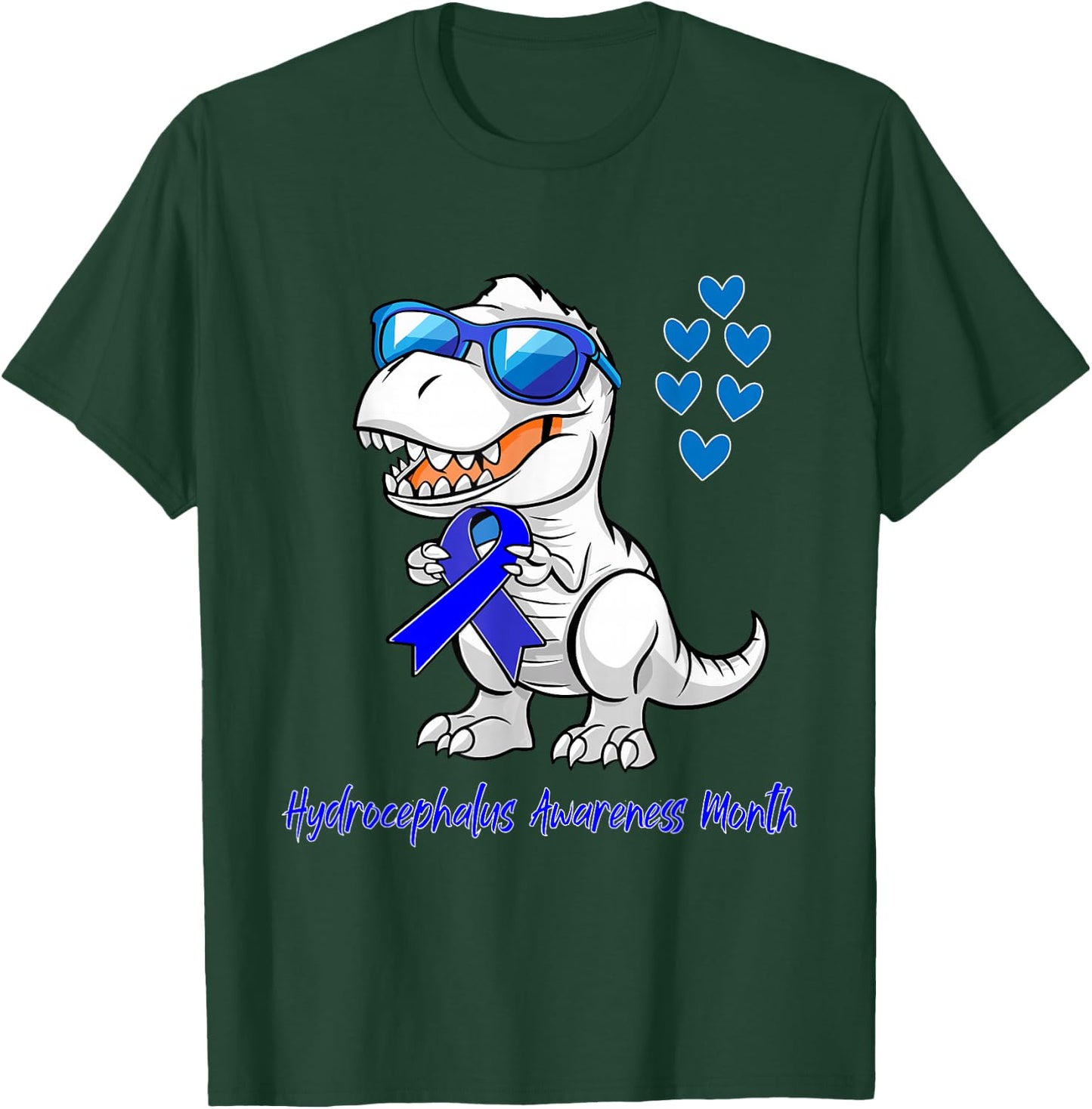 T-rex Dinosaur Hydrocephalus Awareness Month Dino Toddlers T-Shirt - T-Shirt | Forest