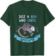 Just A Boy Who Loves Opossums Funny Opossum Owner Quote T-Shirt - T-Shirt | Forest