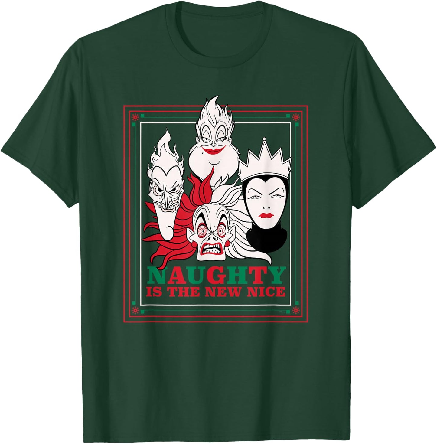 Disney Villains Holiday Christmas Naughty is The New Nice T-Shirt - T-Shirt | Forest