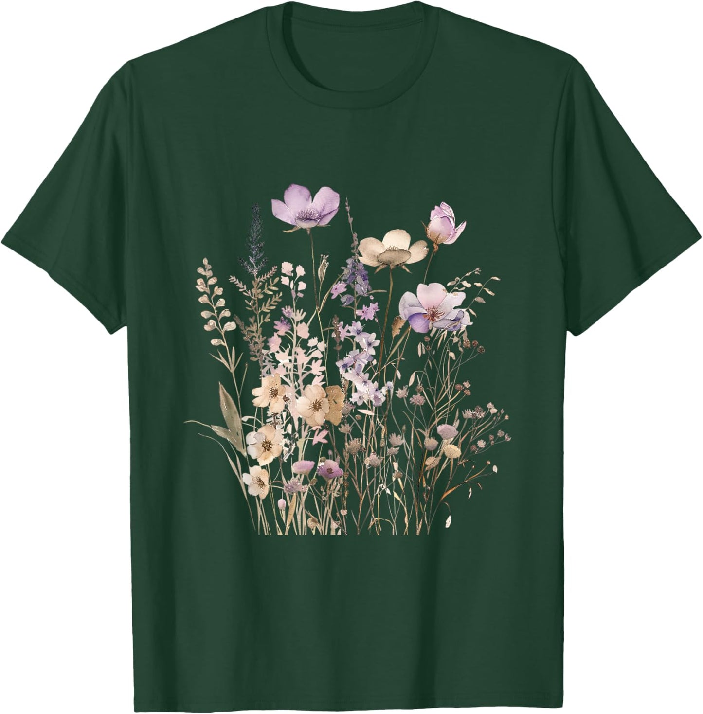 Summer Flower Botanical Nature Lover Floral Art Wildflower T-Shirt - T-Shirt | Forest