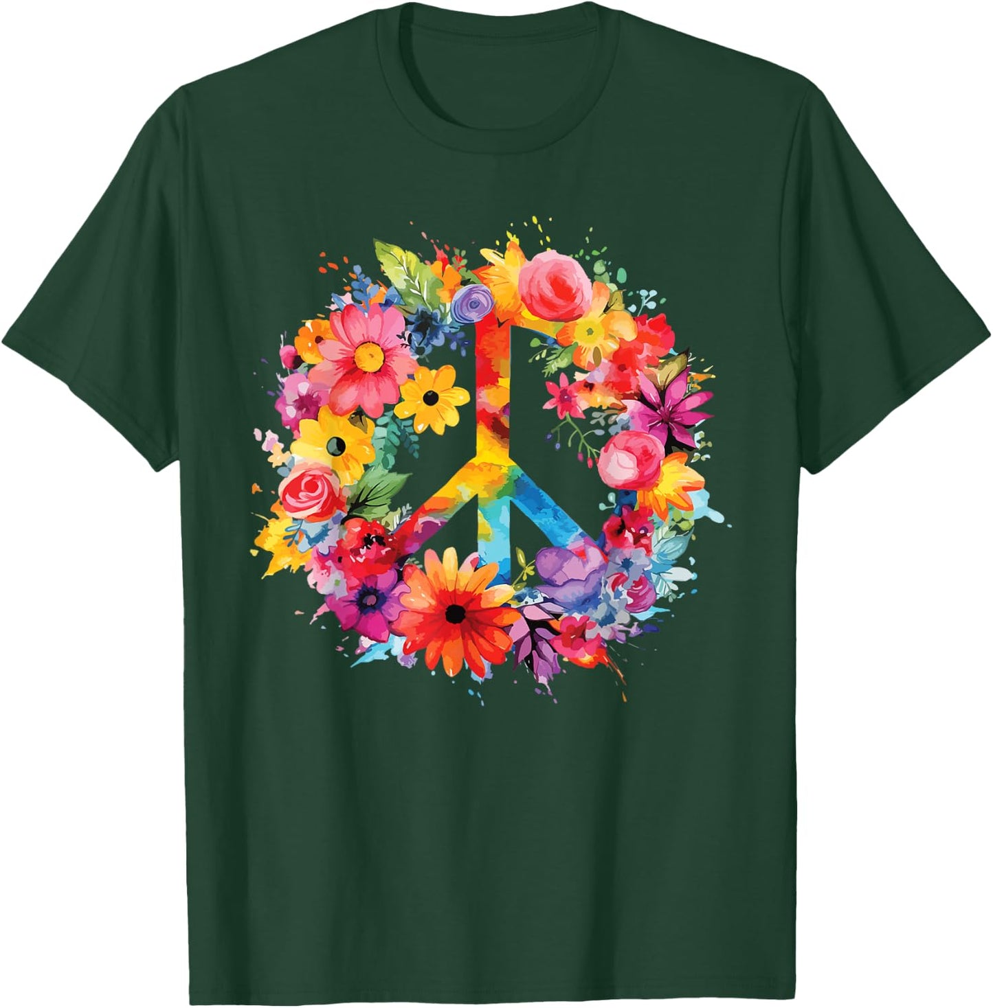 Peace Sign TieDye International Day Of Peace World Peace Day T-Shirt - T-Shirt | Forest