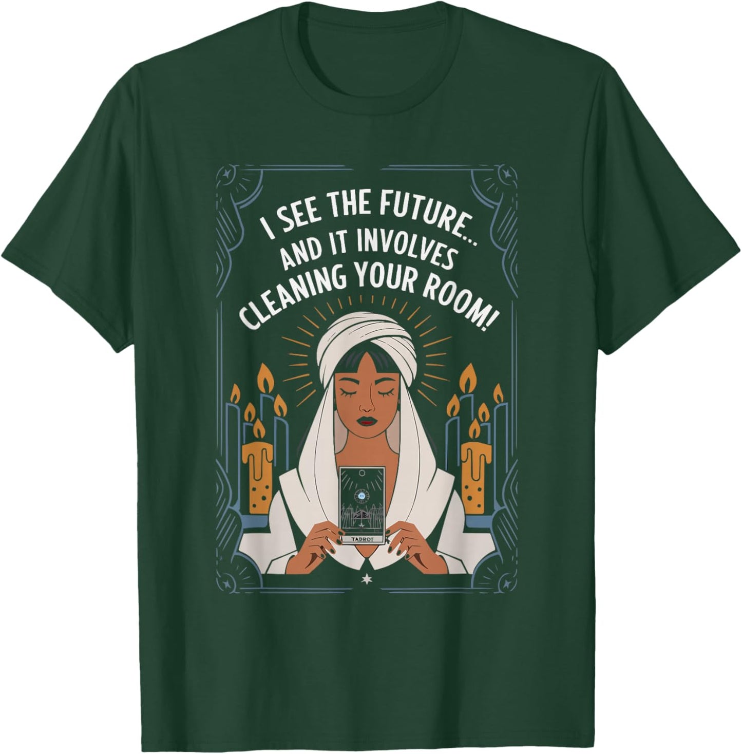 Tarot Card Reading Occult Dark Magic Tarot Reader Mom T-Shirt - T-Shirt | Forest