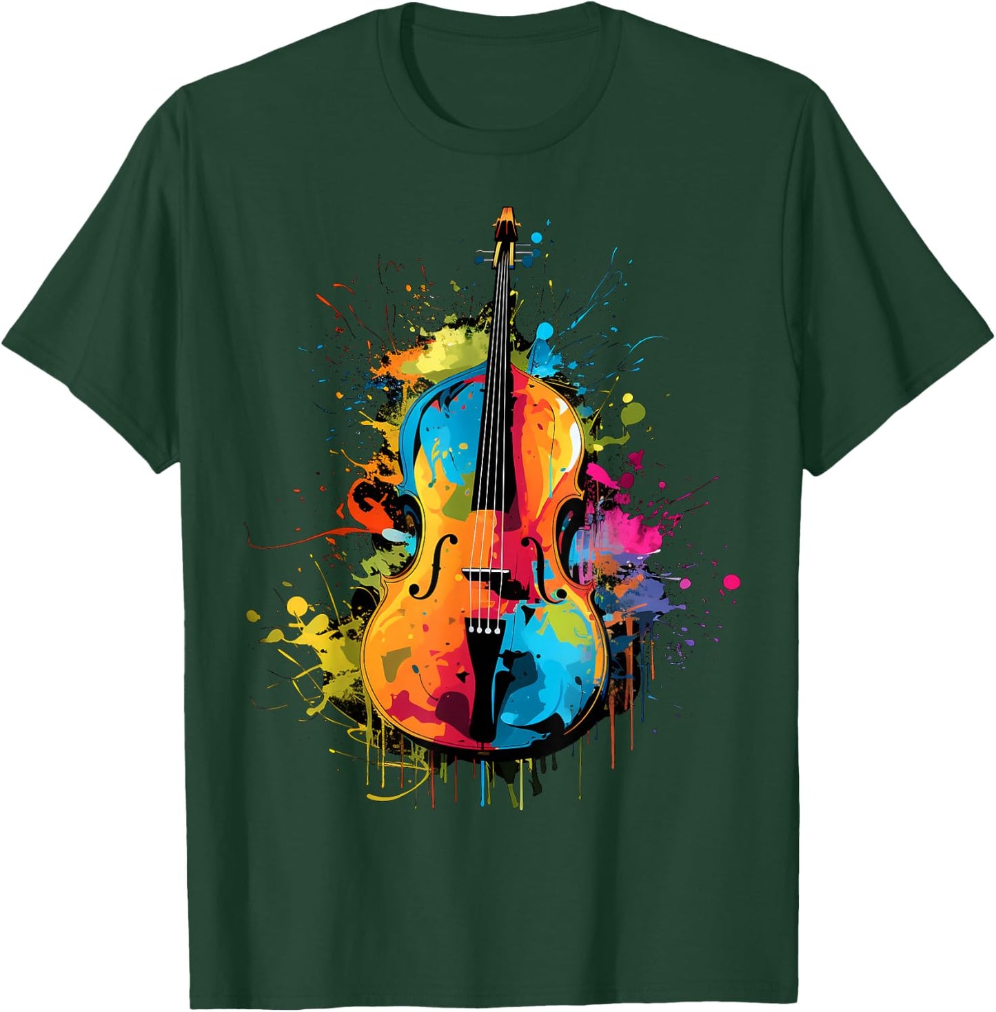 Men, Women and Kids Double Bass Upright Bass T-Shirt - T-Shirt | Forest