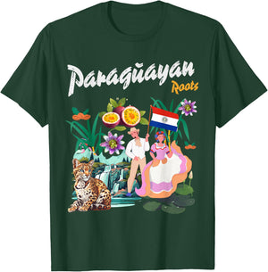 Paraguayan Flag Outfit Idea For Kids & Paraguayan Roots T-Shirt - T-Shirt | Forest