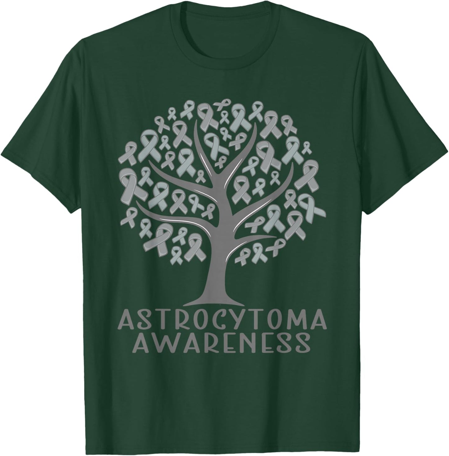 Astrocytoma Awareness Tree Ribbons, Wear grey T-Shirt - T-Shirt | Forest