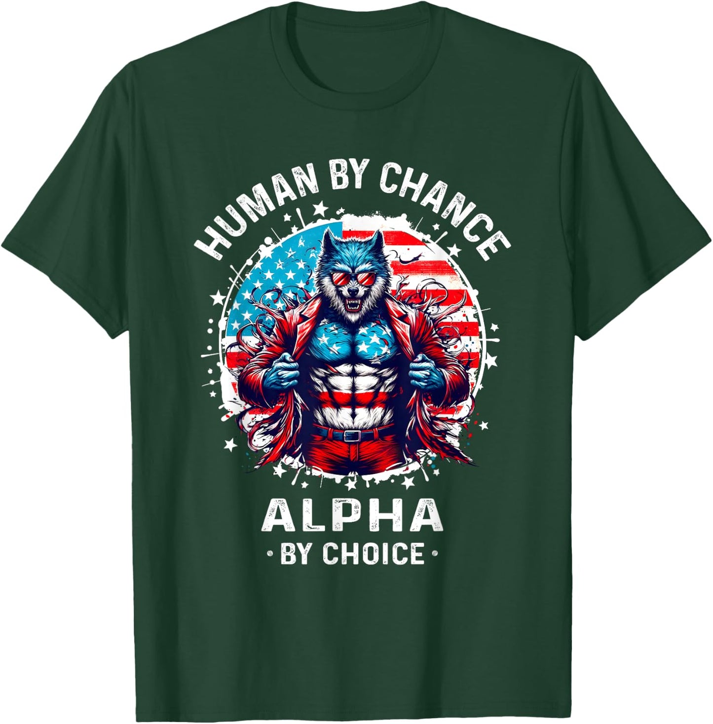 American Werewolfs Alpha Funny Cringe T Shirts Wolf Meme T-Shirt - T-Shirt | Forest