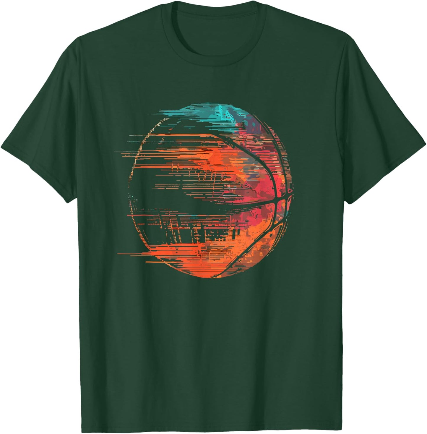 Basketball Ball Sketch T-Shirt - T-Shirt | Forest