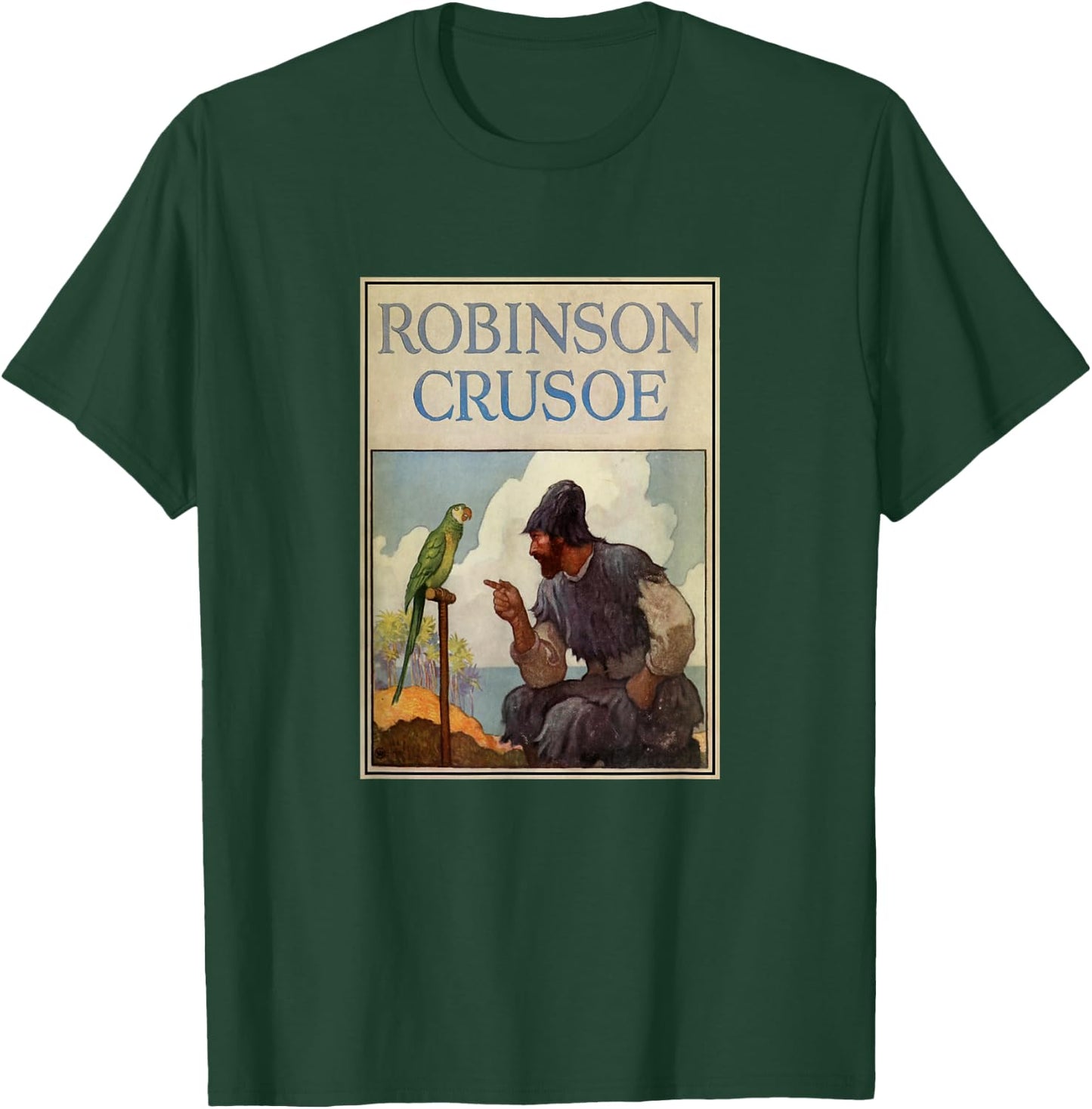 Robinson Crusoe Book Cover (1920) T-Shirt - T-Shirt | Forest