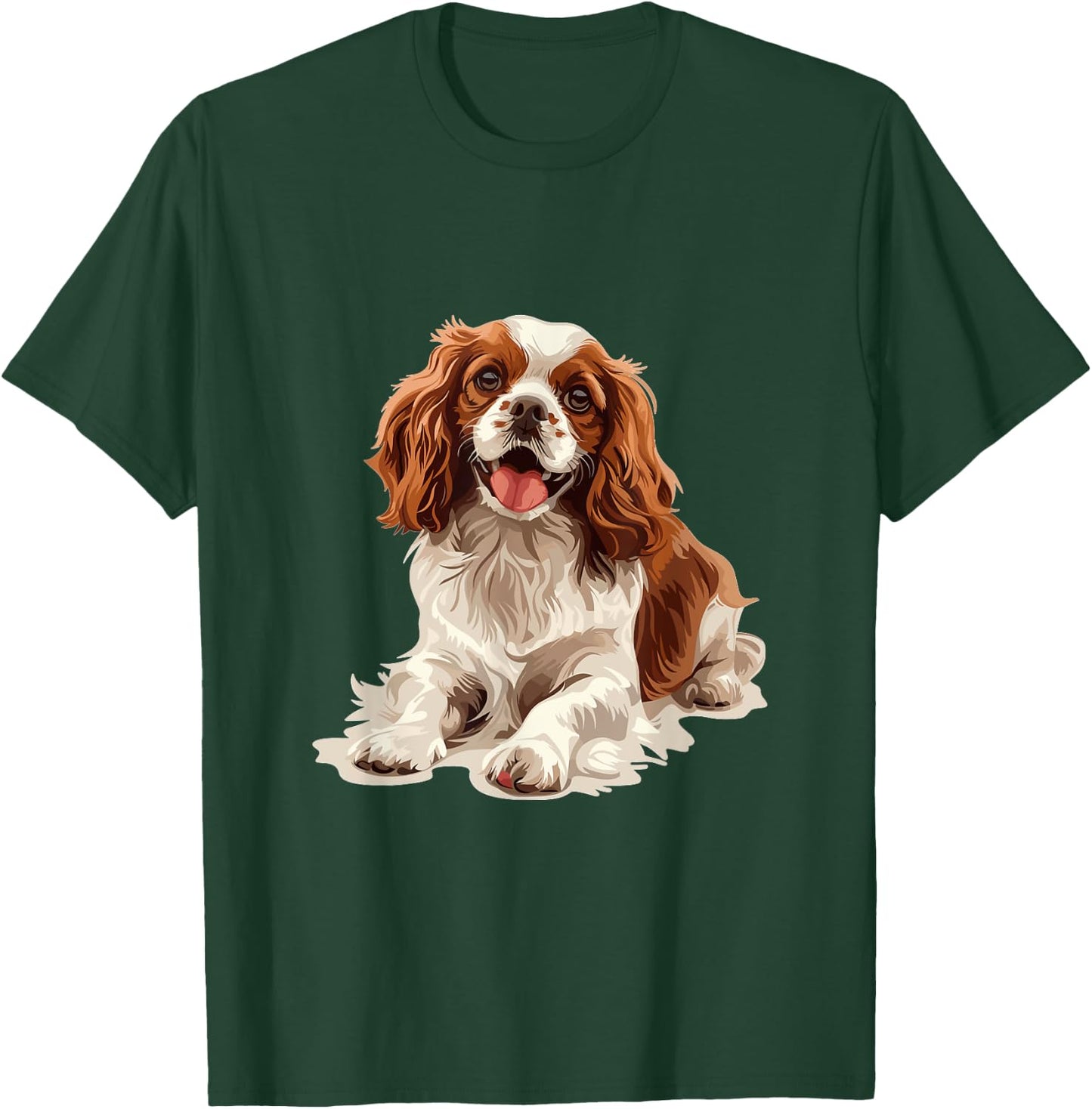 Cavalier King Charles Spaniel Dog Breed Graphic Men Women Girls Kids T-Shirt - T-Shirt | Forest