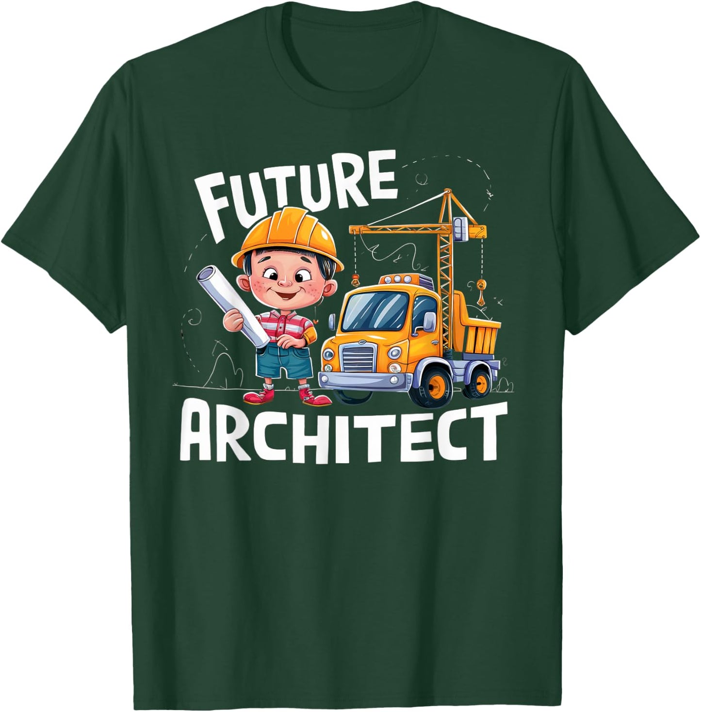 Future Architect Costume Pretend Play Kids Design T-Shirt - T-Shirt | Forest
