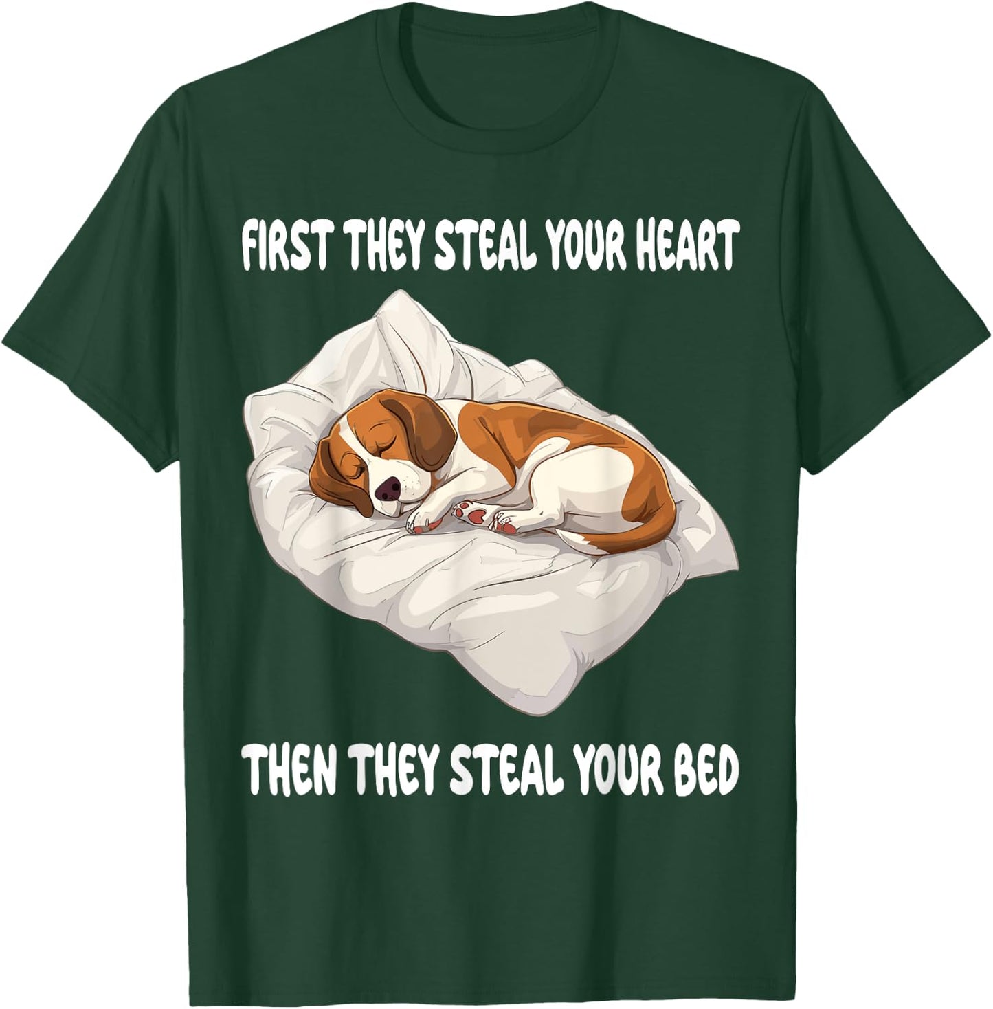 Beagle Sleeping Pajamas Nightgown T-Shirt - T-Shirt | Forest