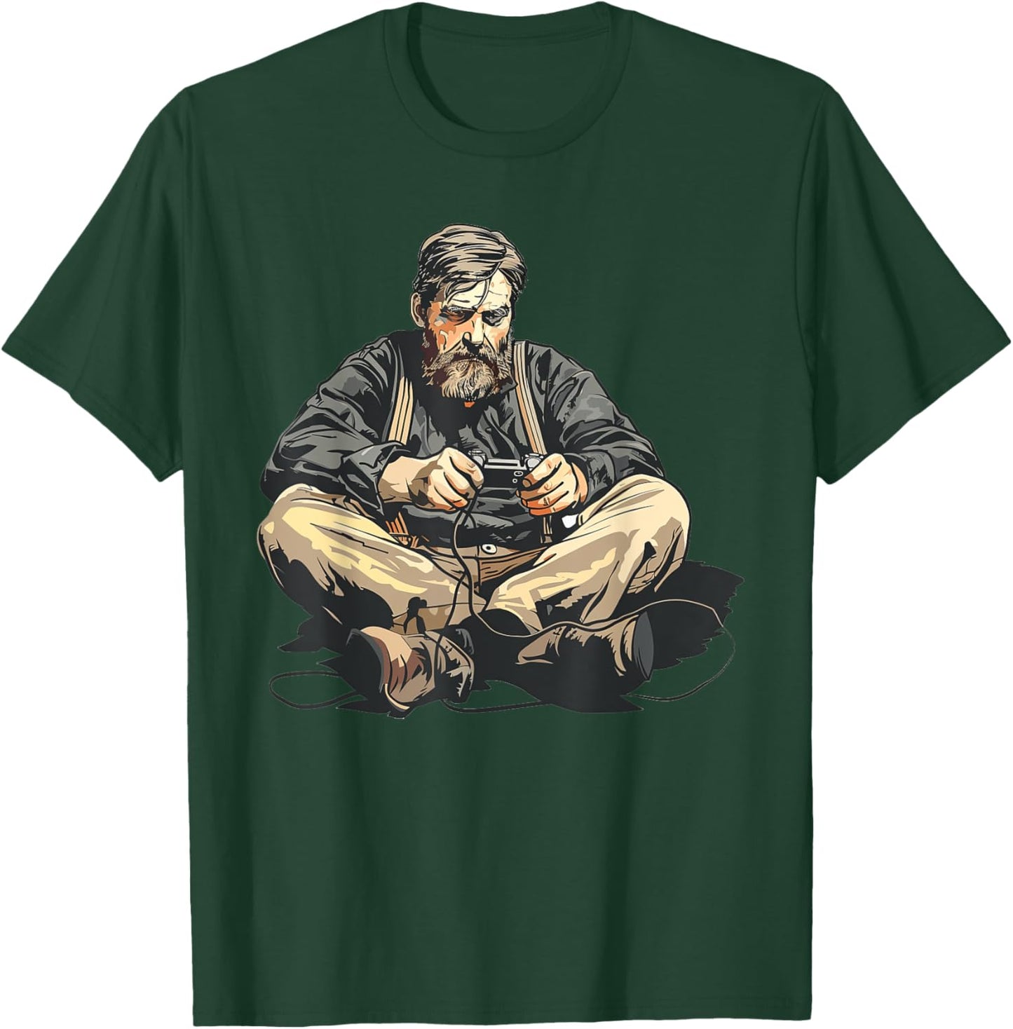 Ernest Shackleton Playing Video Games T-Shirt - T-Shirt | Forest