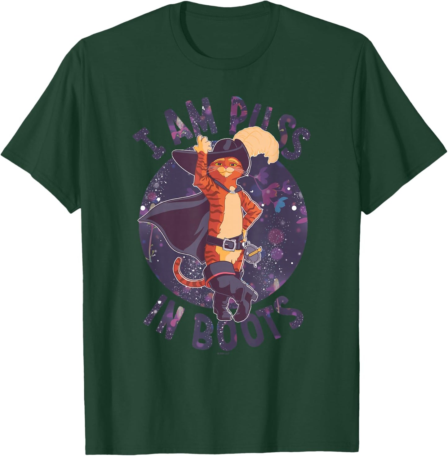 DreamWorks Puss in Boots: The Last Wish Celestial Puss Logo Small T-Shirt - T-Shirt | Forest