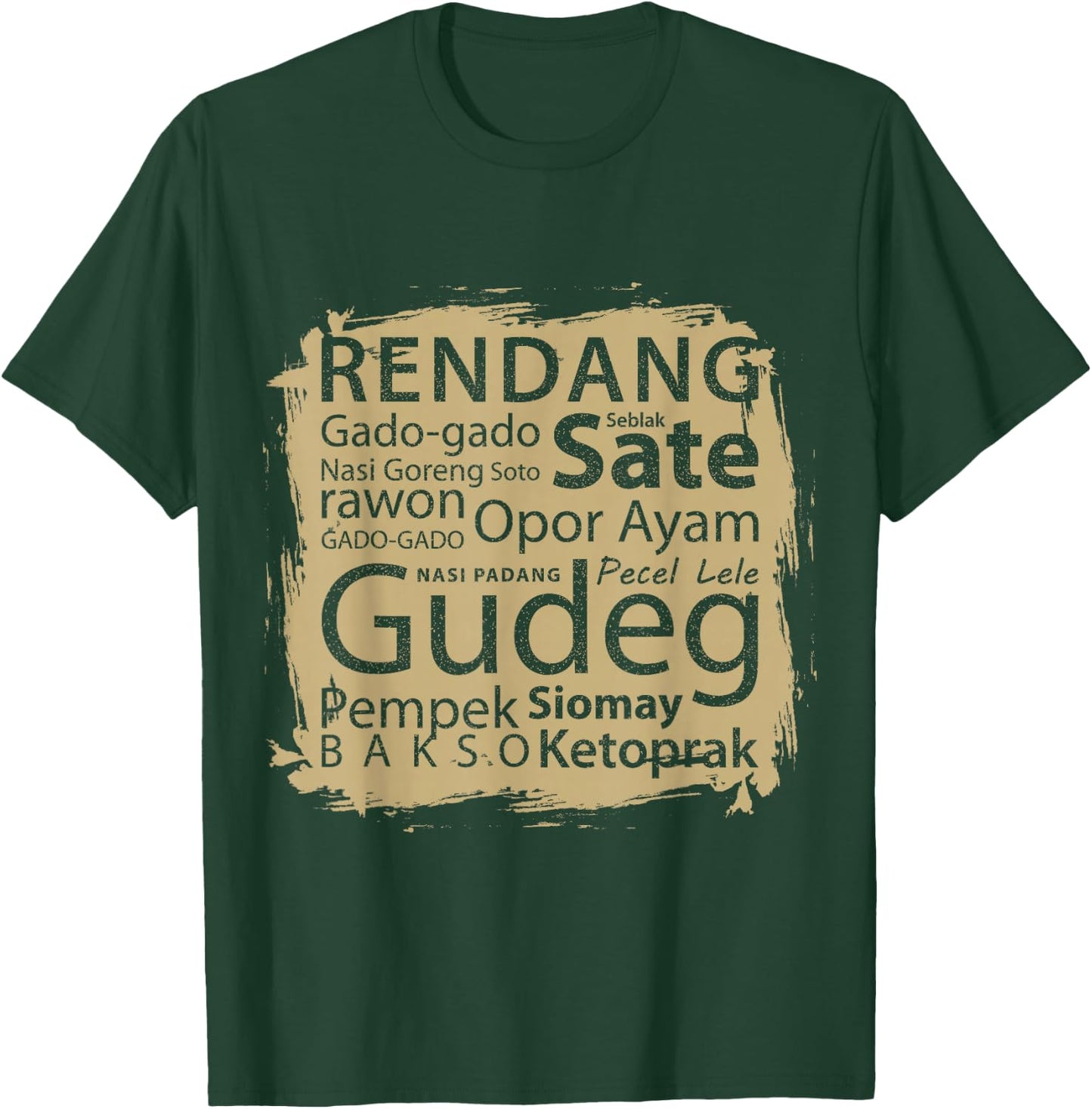Vintage Retro Apparel Of Indonesia Food Top Favorit Indonesia Food T-Shirt - T-Shirt | Forest