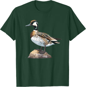 Northern Pintail On A Perch T-Shirt - T-Shirt | Forest