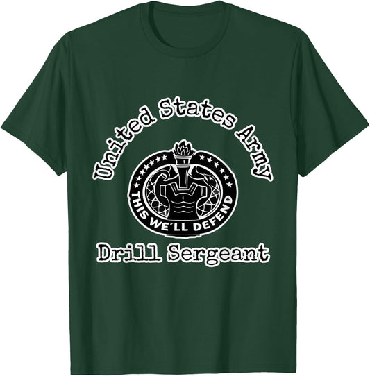Army Drill Sergeant Badge T-Shirt - T-Shirt | Forest