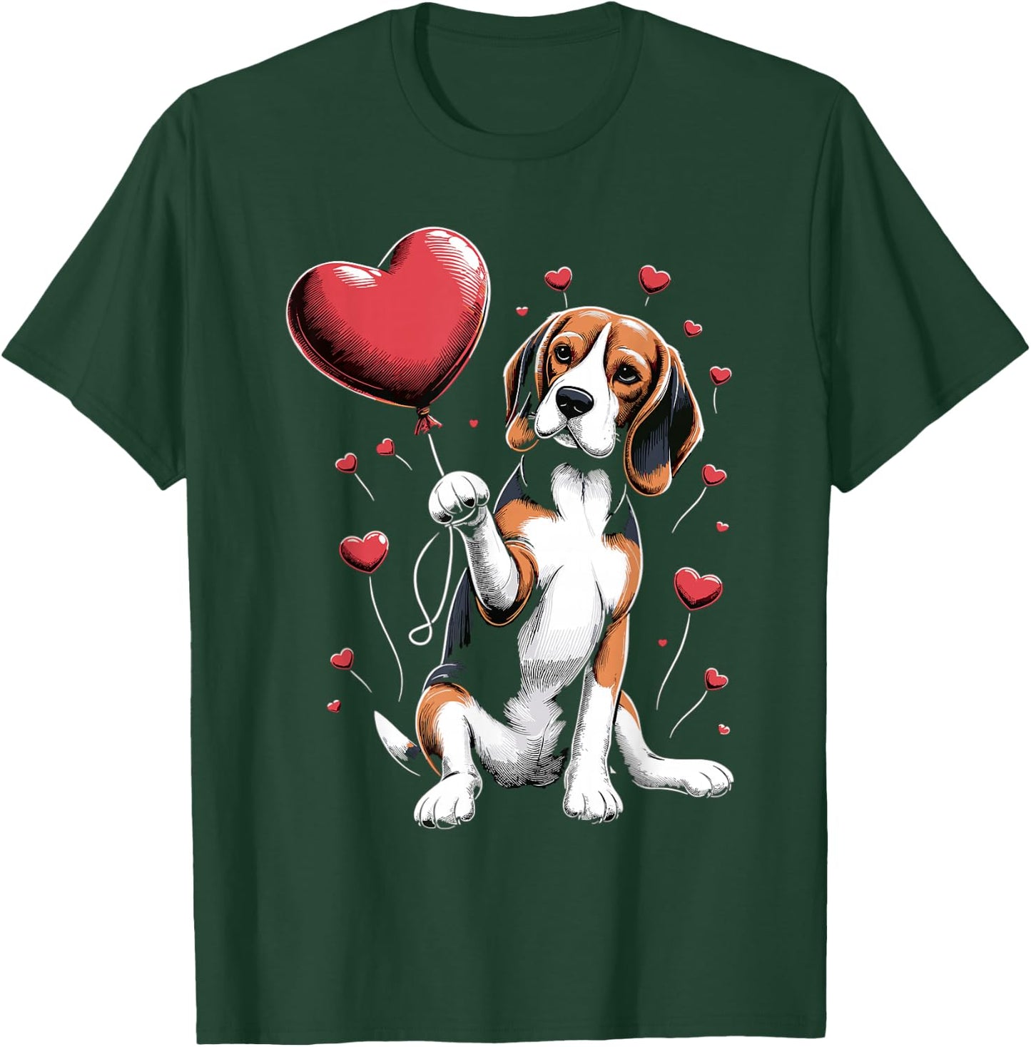 Beagle Dog Valentine's Day Dog Owner Valentine T-Shirt - T-Shirt | Forest