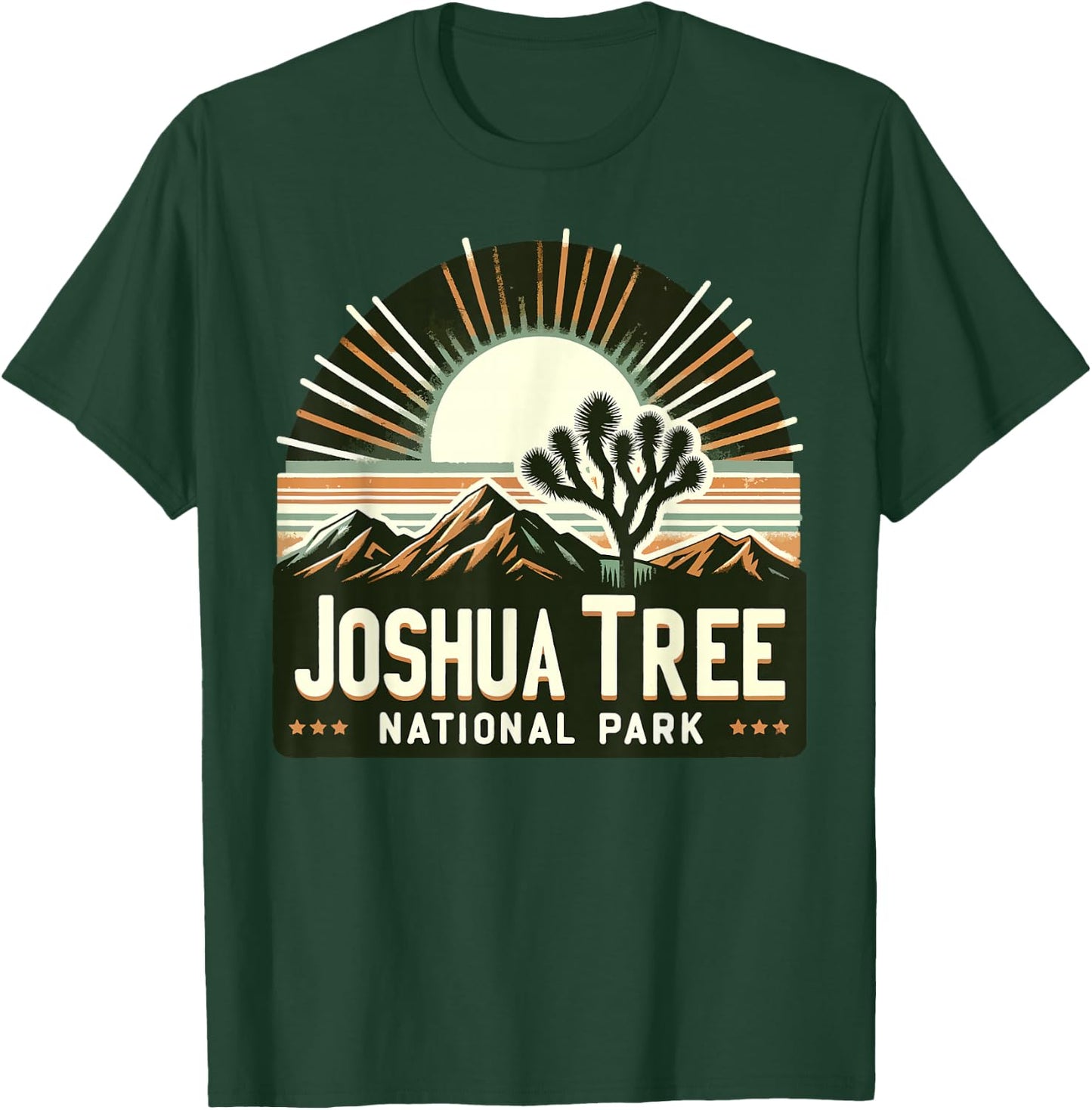 Joshua Tree National Park Retro Vintage Hike Camping Outdoor T-Shirt - T-Shirt | Forest