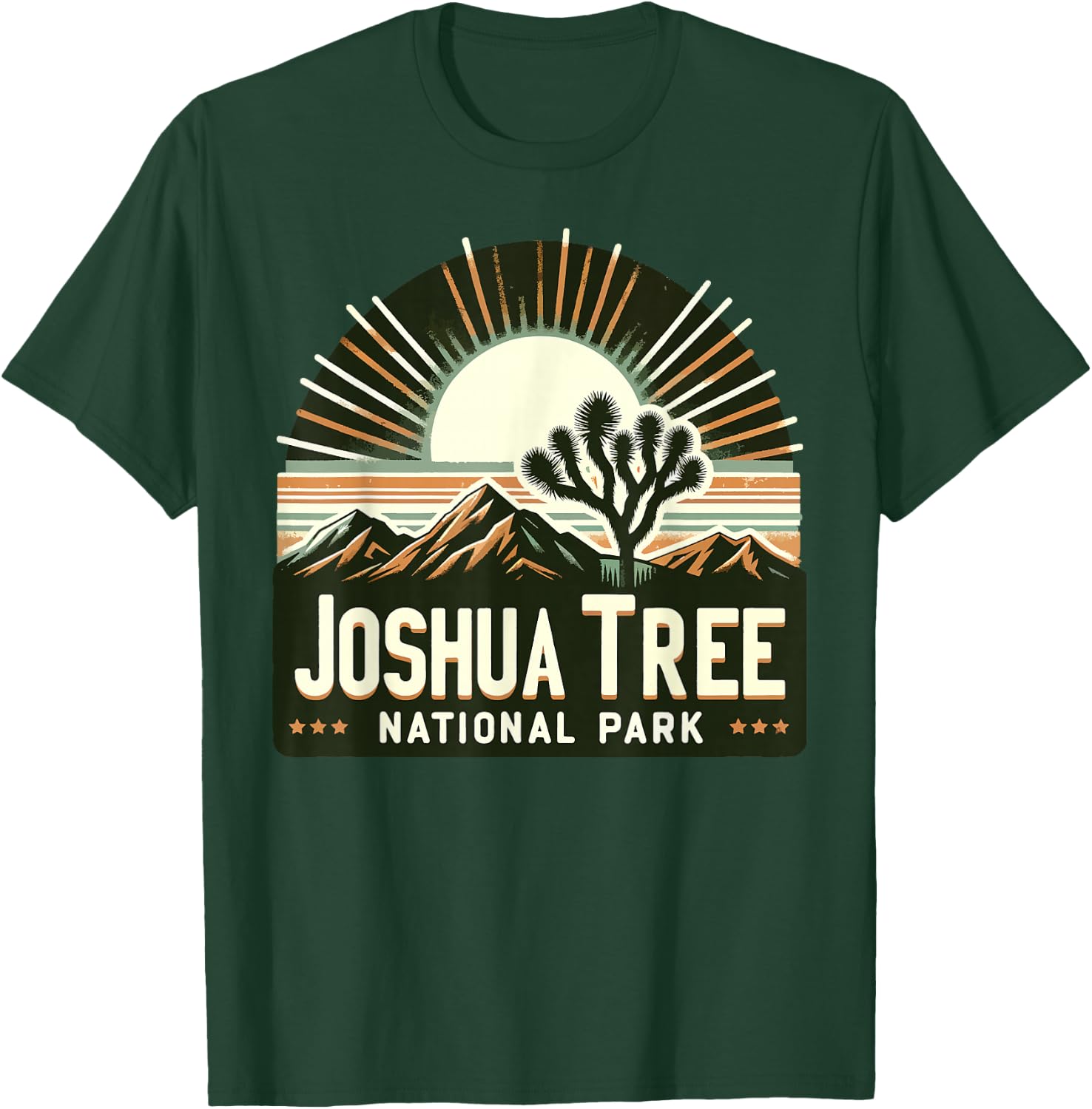 Joshua Tree National Park Retro Vintage Hike Camping Outdoor T-Shirt - T-Shirt | Forest