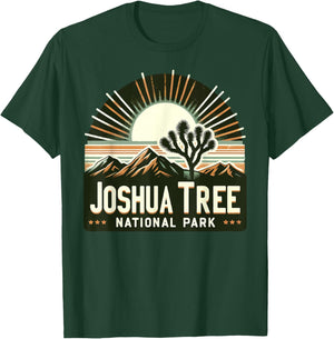 Joshua Tree National Park Retro Vintage Hike Camping Outdoor T-Shirt - T-Shirt | Forest