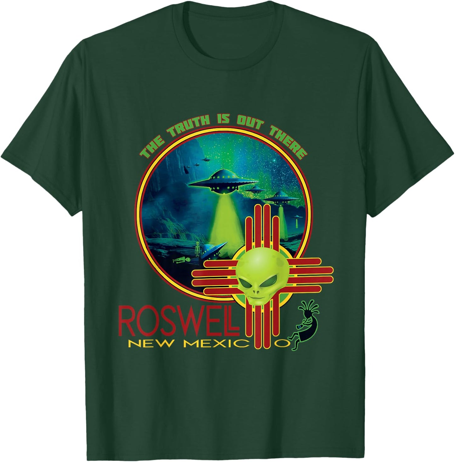 Roswell New Mexico Alien Spaceship Crash Souvenir T-Shirt - T-Shirt | Forest
