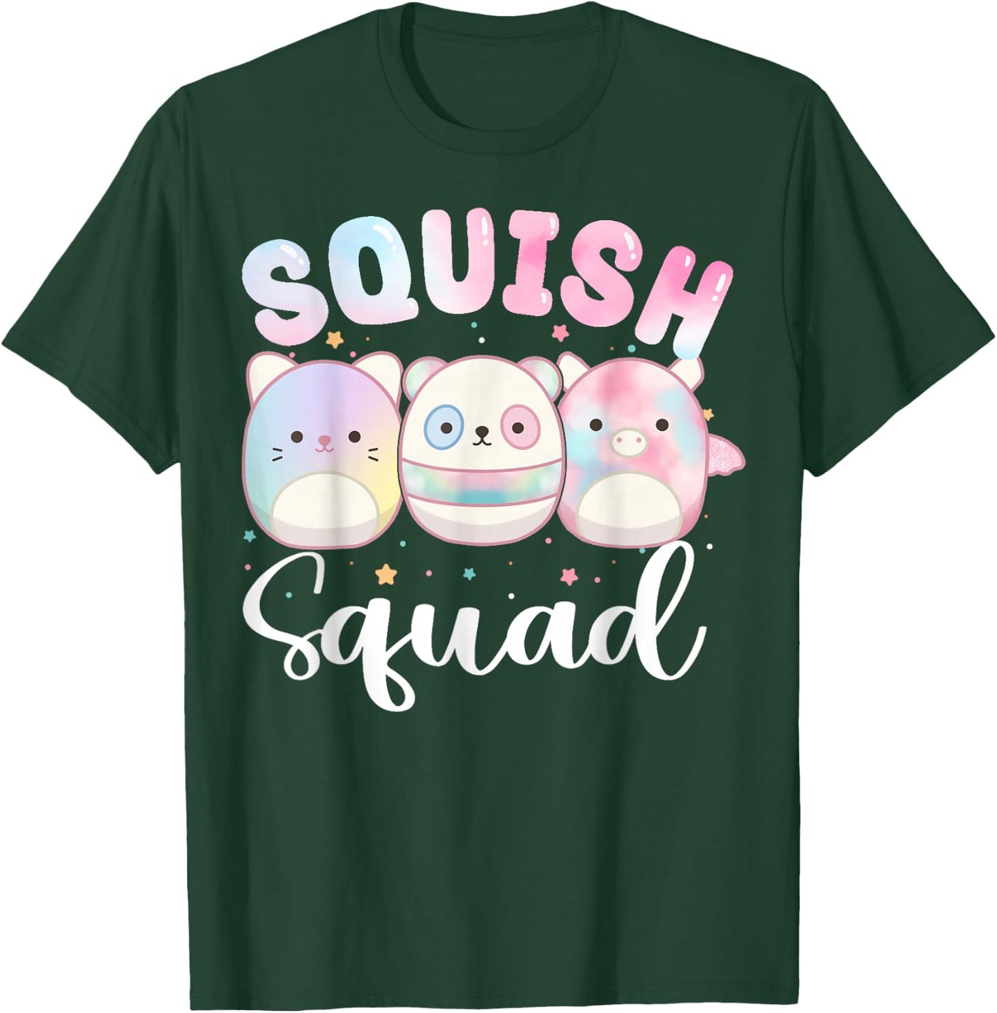 Squish Squad Birthday Shirt For Girls Kids Toddlers T-Shirt - T-Shirt | Forest