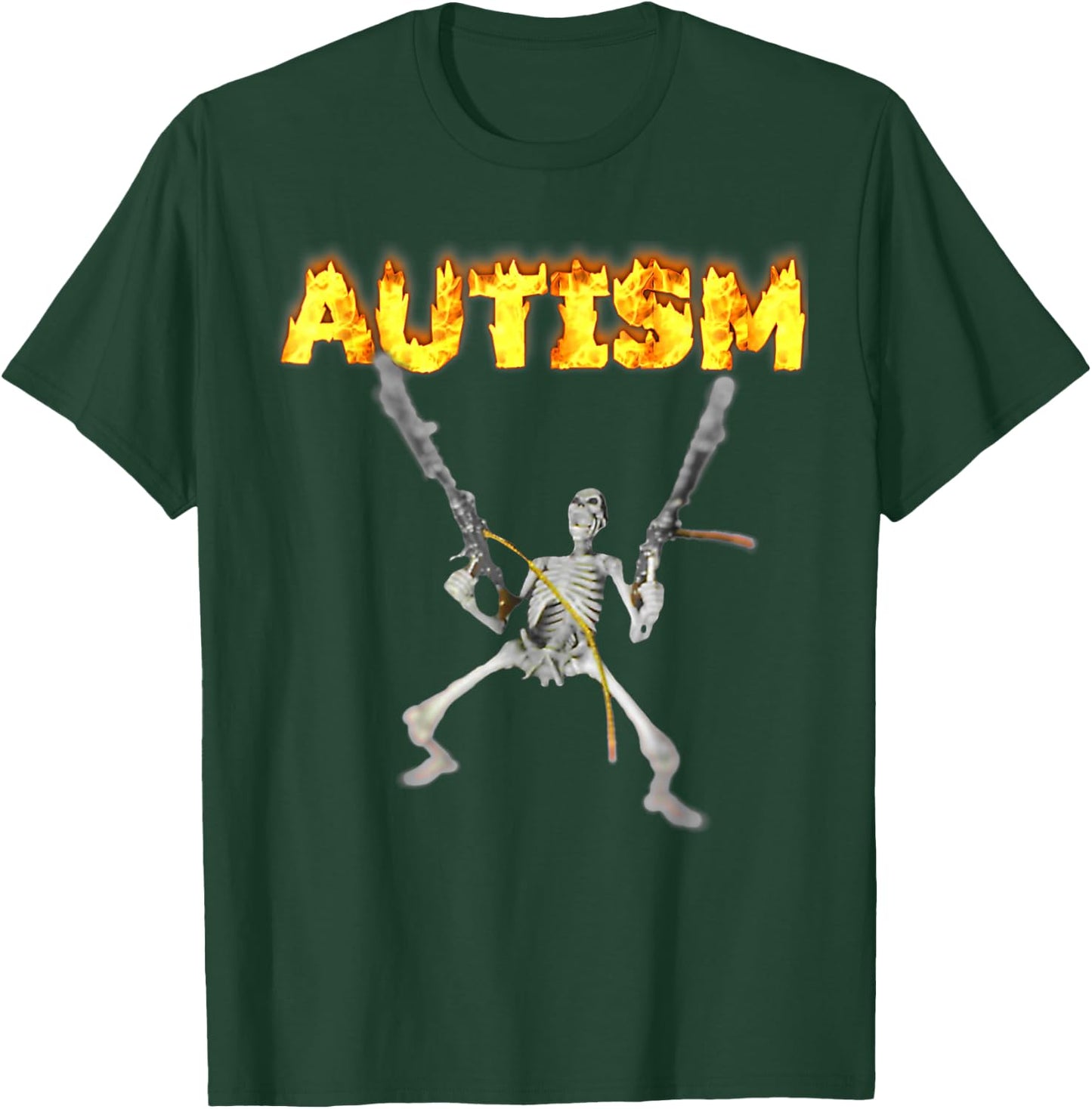 Autism Skeleton Funny Oddly Specific Dank Meme T-Shirt - T-Shirt | Forest