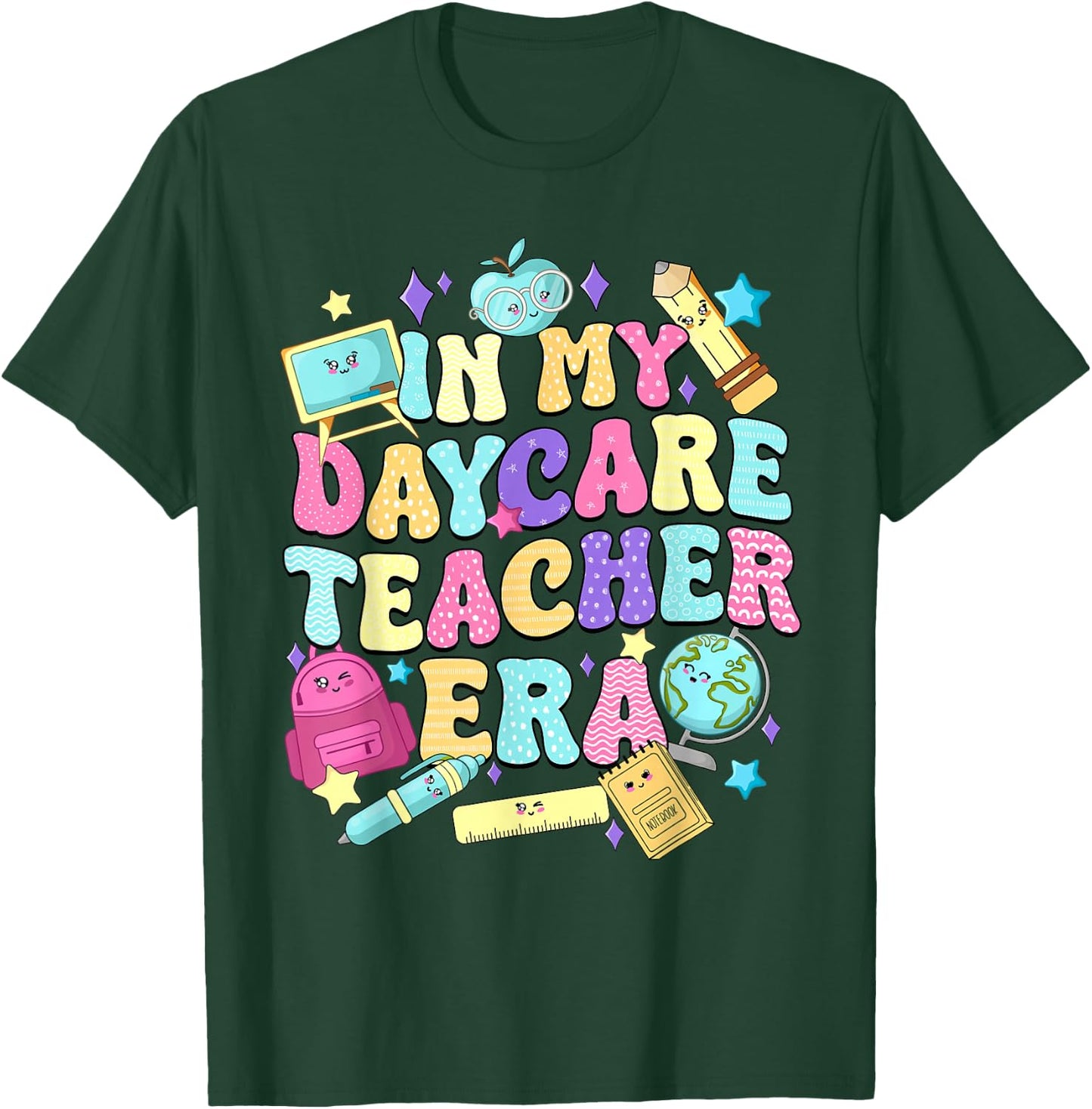 in My Daycare Teacher Era Daycare Provider Kids T-Shirt - T-Shirt | Forest