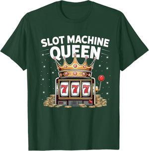 Slot Machine Queen Funny Casino Slot Machine Crown Women T-Shirt - T-Shirt | Forest