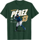 License Champs Salvador Perez Kansas City Baseball Player MLBSPZ3001 Blue T-Shirt - T-Shirt | Forest