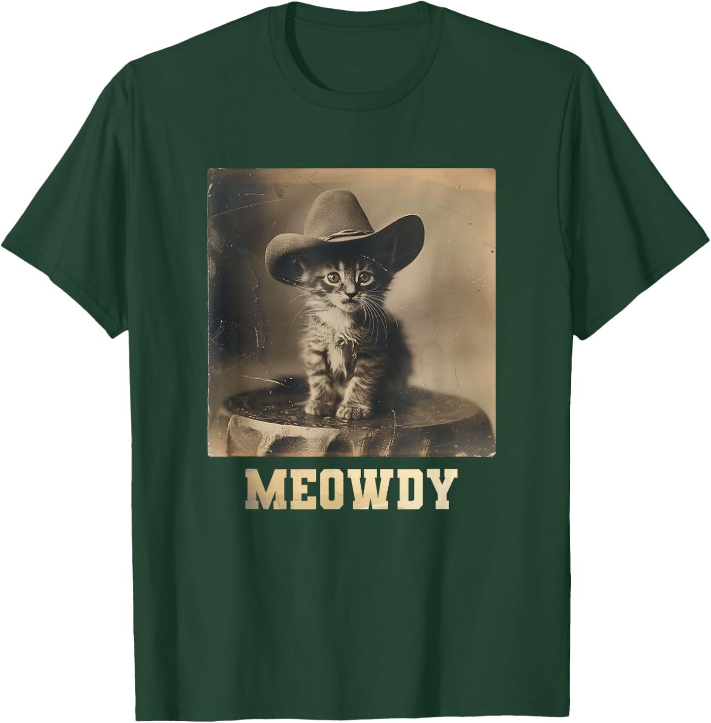 Meowdy Texas Cat Meme T-Shirt - T-Shirt | Forest