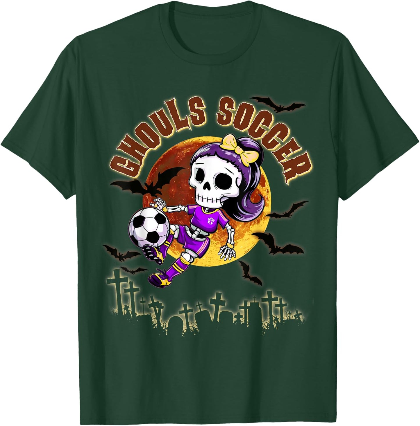 Halloween Soccer Girl for Teen Girls October Trick or Treat T-Shirt - T-Shirt | Forest