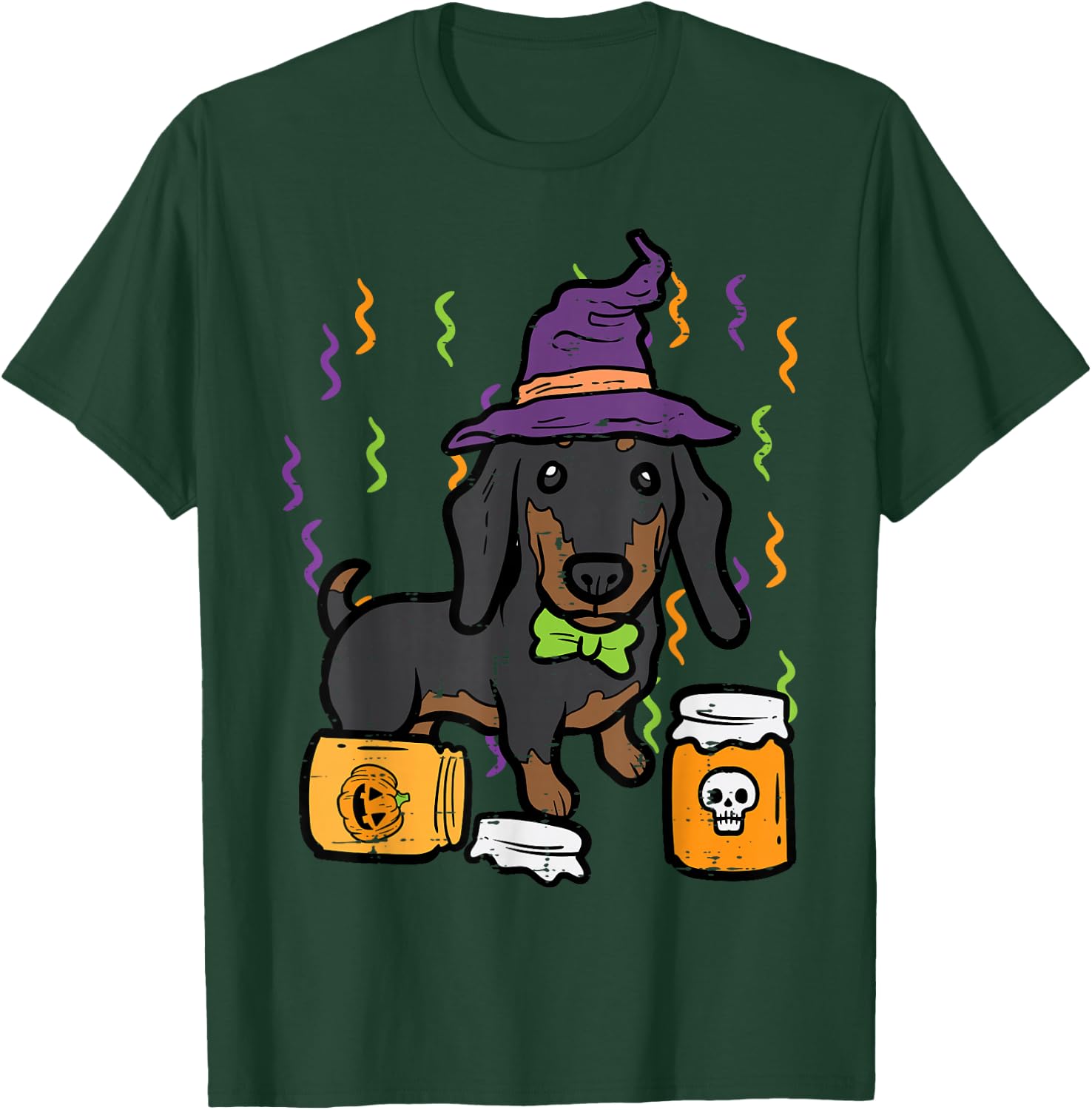 Halloween Dachshund Dog Wiener Doxie Costume Women Kids Men T-Shirt - T-Shirt | Forest