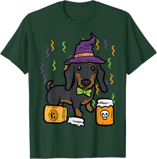 Halloween Dachshund Dog Wiener Doxie Costume Women Kids Men T-Shirt - T-Shirt | Forest