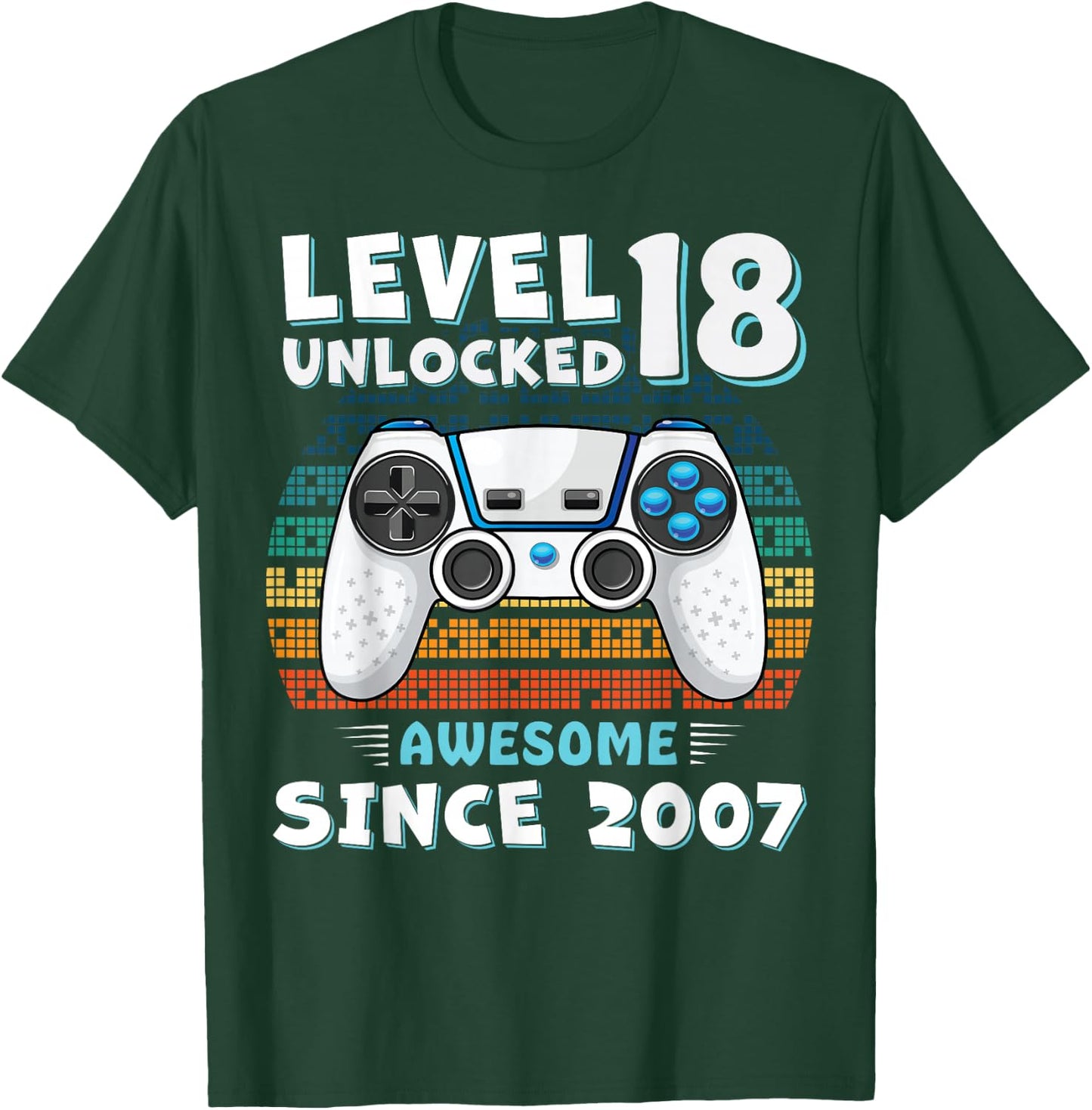 18 Year Old BDay Decorations Men Boy 18yr 2007 18th Birthday T-Shirt - T-Shirt | Forest