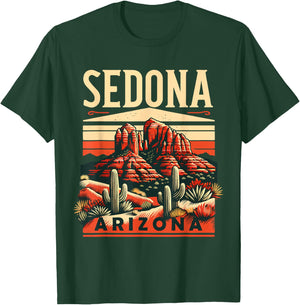 Vintage Sedona Arizona Hiking Outdoor Mountain Sedona AZ T-Shirt - T-Shirt | Forest
