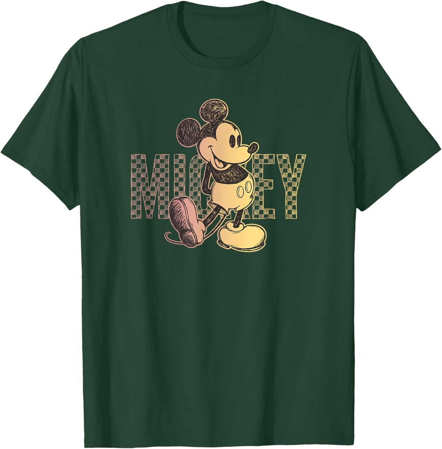 Disney Mickey And Friends Mickey Checker Sketch T-Shirt - T-Shirt | Forest