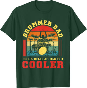 Drummer Dad Happy Father's Day Drum Player Papa Men T-Shirt - T-Shirt | Forest