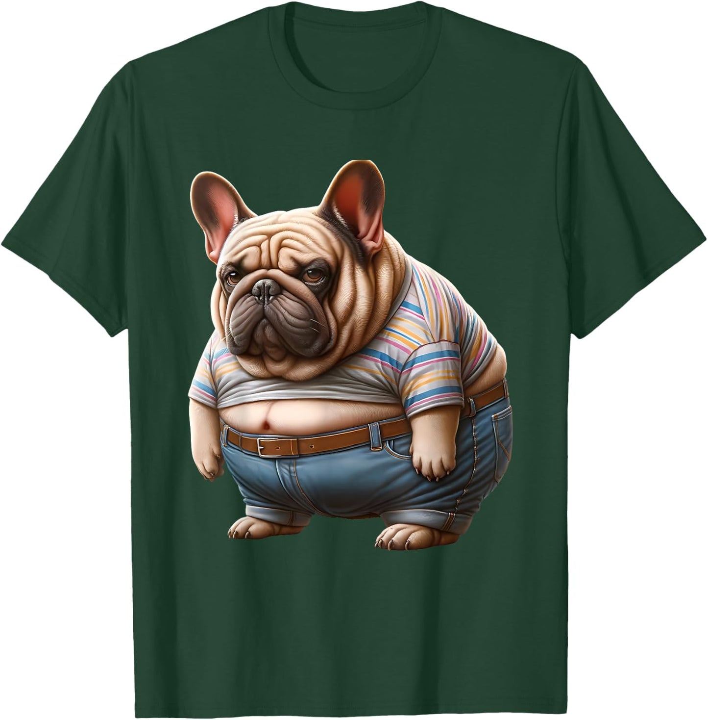 Hilarious Chunky French Bulldog for Fat Dog Lovers T-Shirt - T-Shirt | Forest