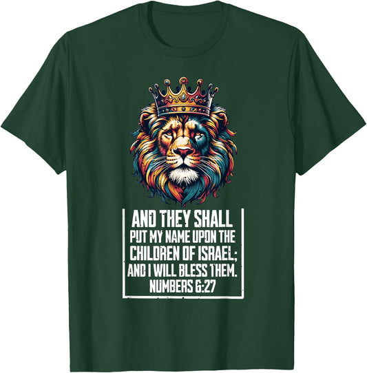 Lion of Judah Hebrew Black Israelite Bible Verses African T-Shirt - T-Shirt | Forest