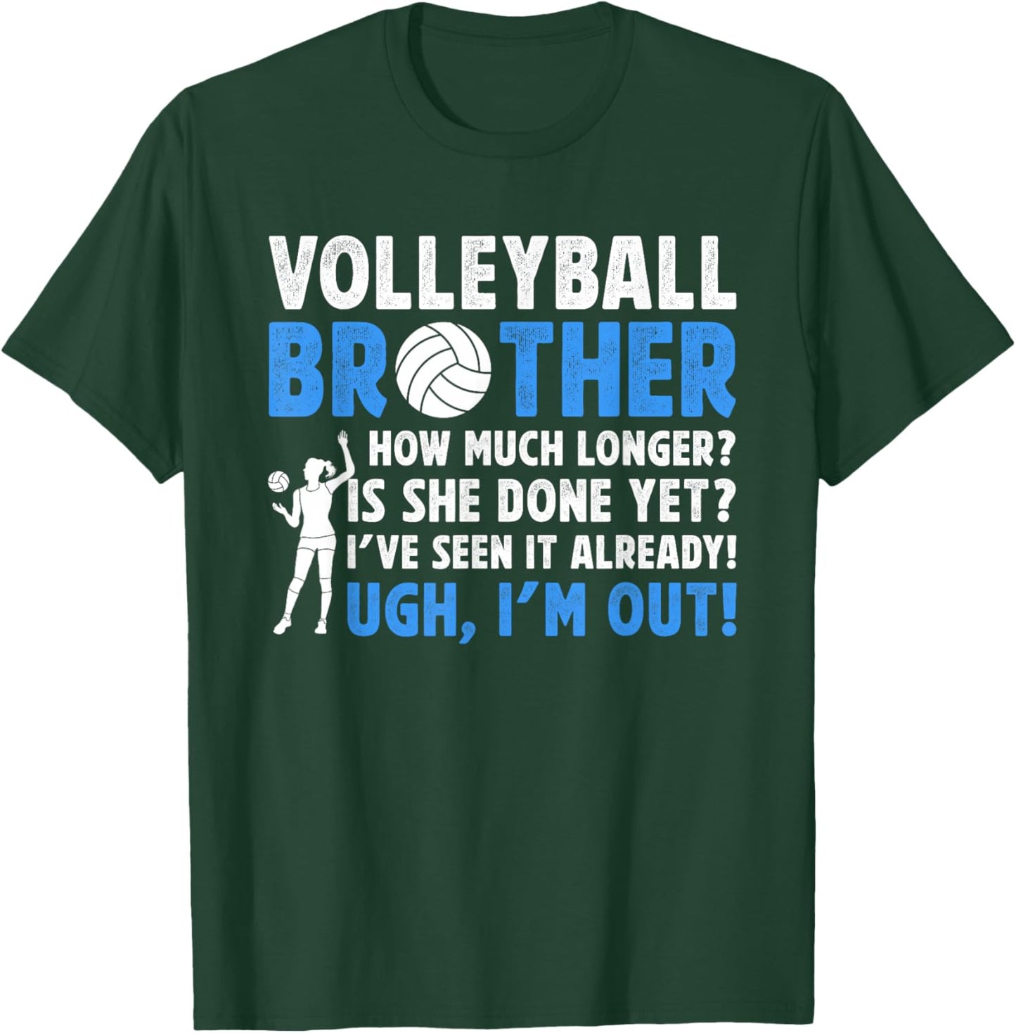 Funny Volleyball Brother Of A Volleyball Player T-Shirt - T-Shirt | Forest
