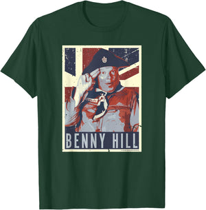 Benny Hill Cub Scout Salute Union Jack Flag Art T-Shirt - T-Shirt | Forest