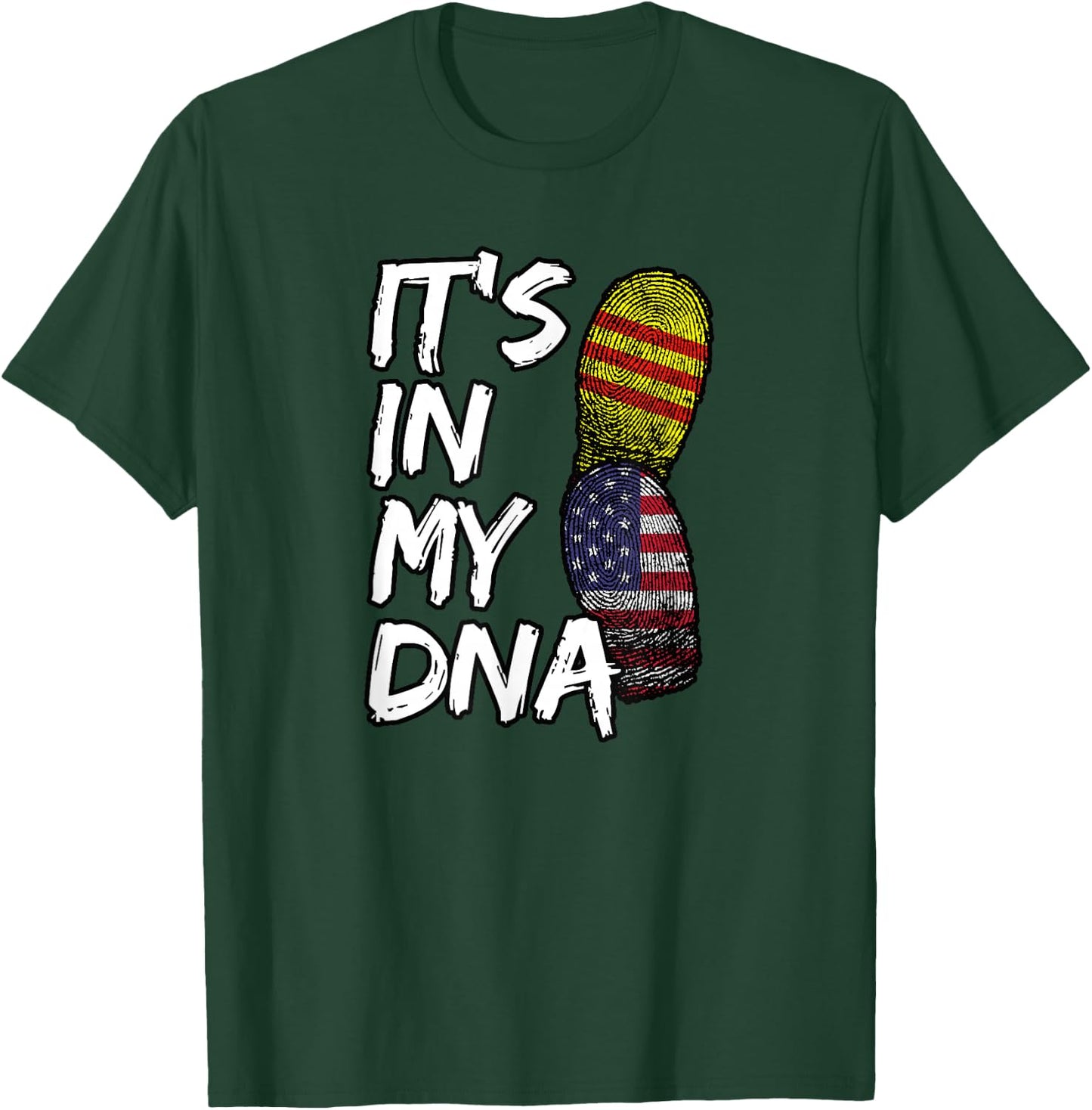South Vietnam Vietnamese America American USA My DNA Flag T-Shirt - T-Shirt | Forest